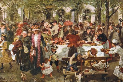 Pastry Shop in the Spa Park in Kissingen by Adolph Menzel
